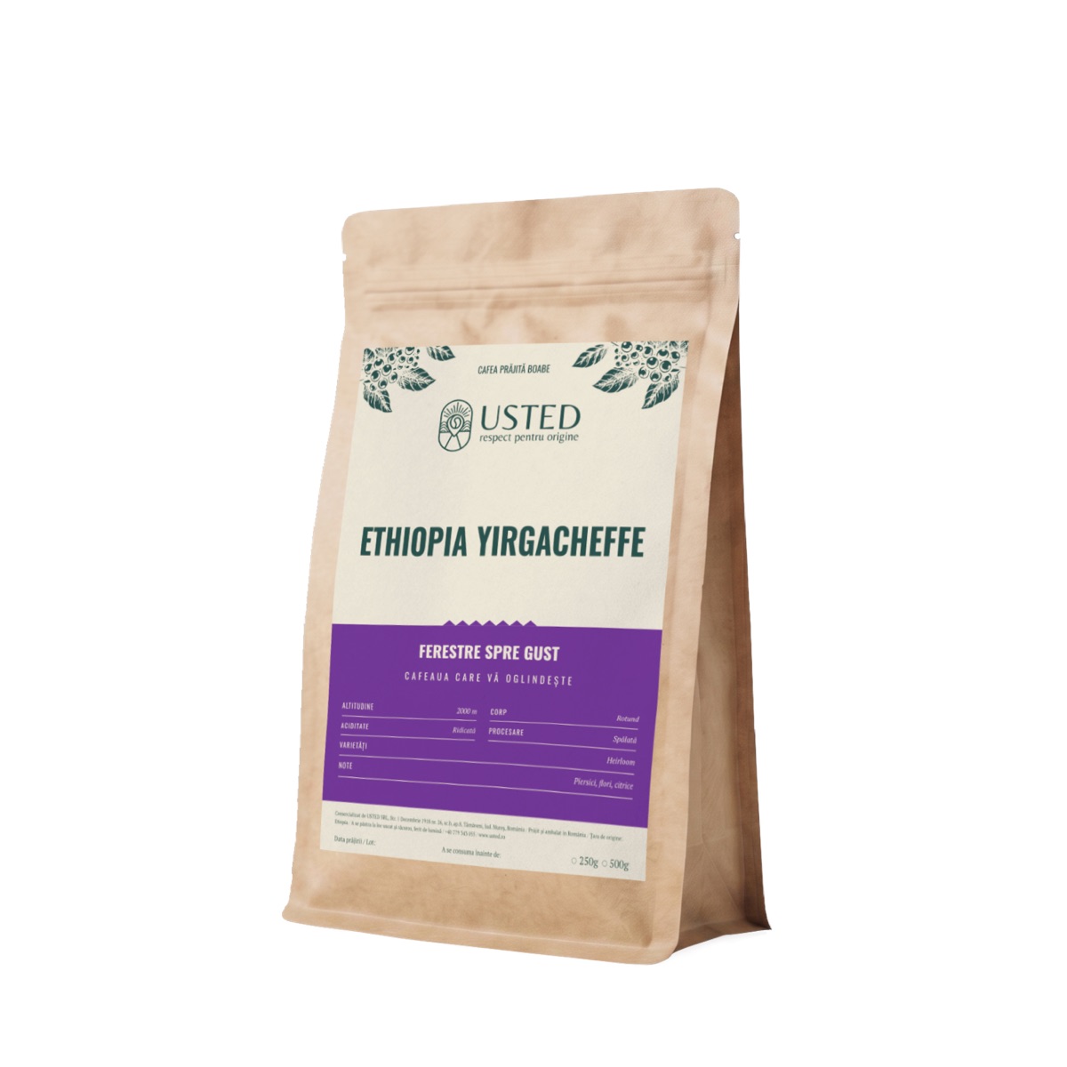 Ethiopia Yirgacheffe, laterală